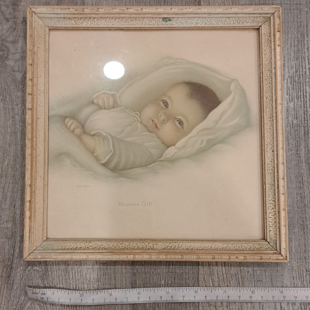 VINTAGE 'Heavens Gift' Framed Print - Picture 2 of 8
